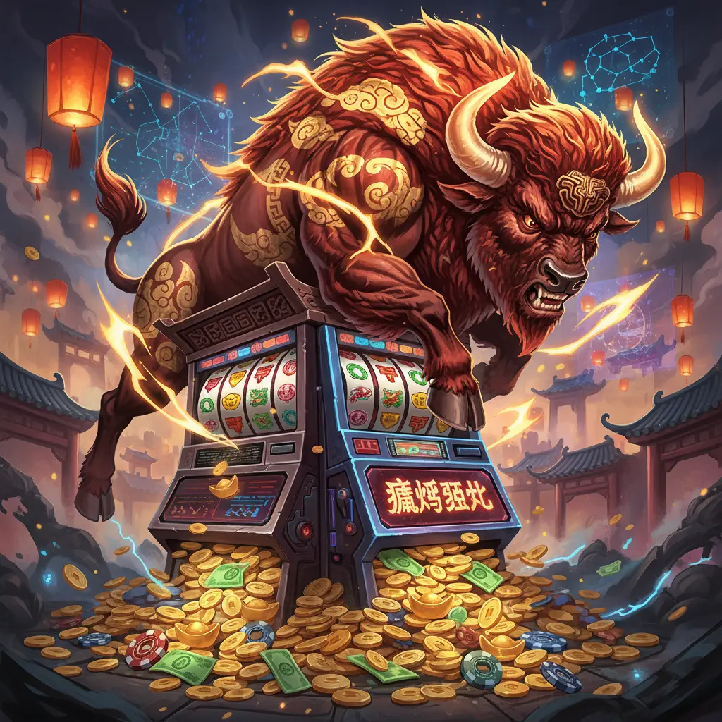 賭場老虎機 - 瘋狂野牛