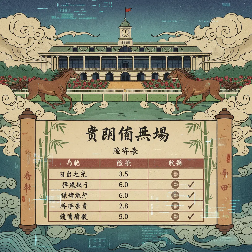 賠率表 - 費明頓馬場